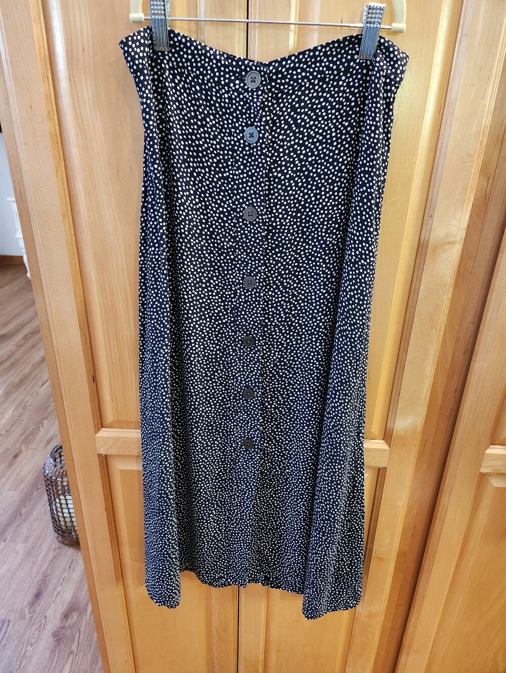 GAP Navy Blue Skirt with White Polka Dots
